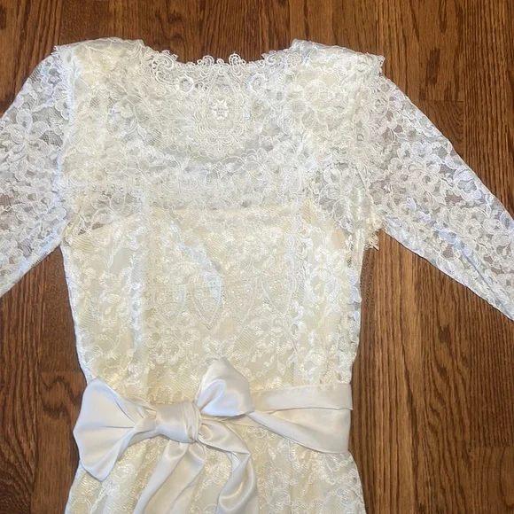 🤍Jessica McClintock Lacy Dress🤍 - Picture 3 of 13